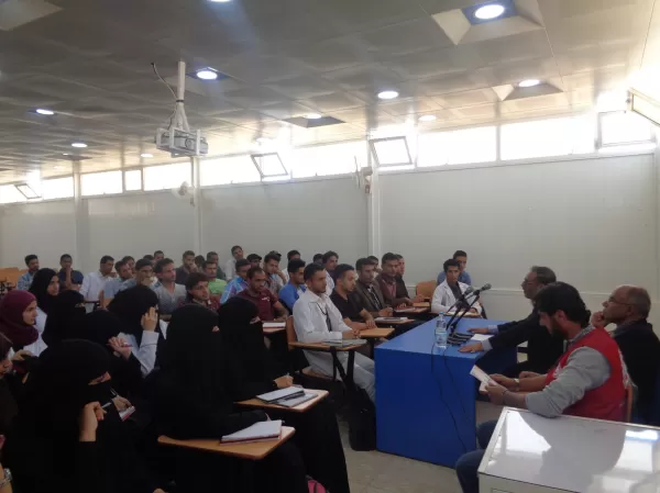 The launch of the first aid training course for students of human medicine at the Faculty of Medicine and Health Sciences at the university