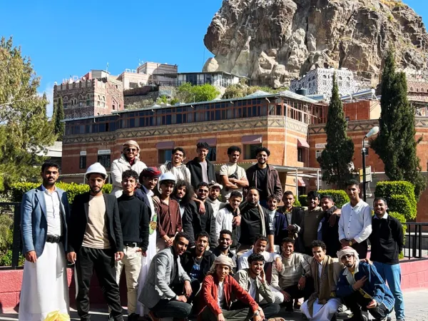 A scientific visit for the Department of Architecture, second level, to the Haraz area of Sana’a, as part of the architectural construction course