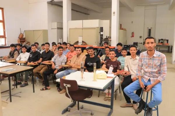 Launching practical training for civil engineering students at the Engineering Consulting Center at Sana'a University.