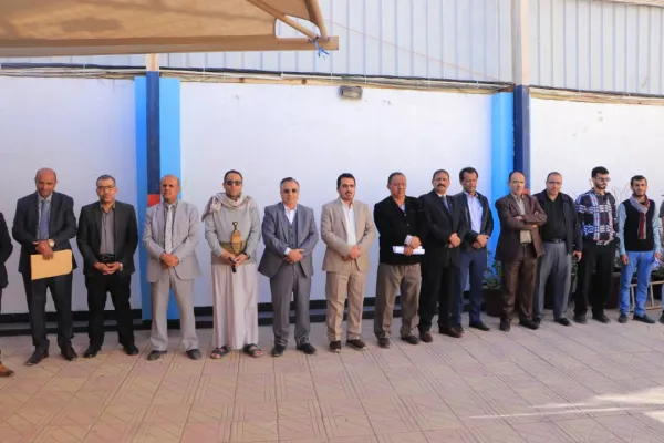 The Emirates International University organizes a massive rally under the slogan "Liberation is our choice... and the occupier will be gone."