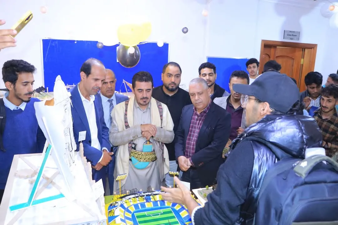 إفتتاح معرض المشاريع العلمية في مقرر إنشاء مباني 2 لطلبة الهندسة المعمارية المستوى الثاني
