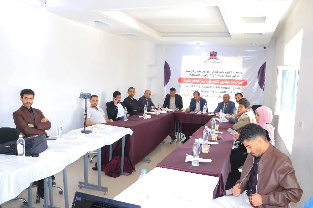 Continuing discussion of graduation projects for students of the College of Engineering and Information Technology at the university for the academic year 1446 AH