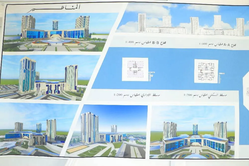 مناقشة مشاريع علمية لطلبة الهندسة المعمارية المستوى الثاني في مقرر تصميم معماري 3