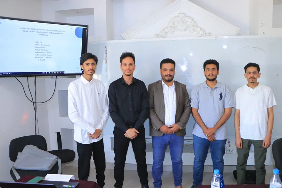 مشروع تخرج إبتكاري لطلبة من قسم هندسة المعدات الطبية لسماعة طبية ذكية لتحليل صوت القلب ومراقبة الصحة عن بعد