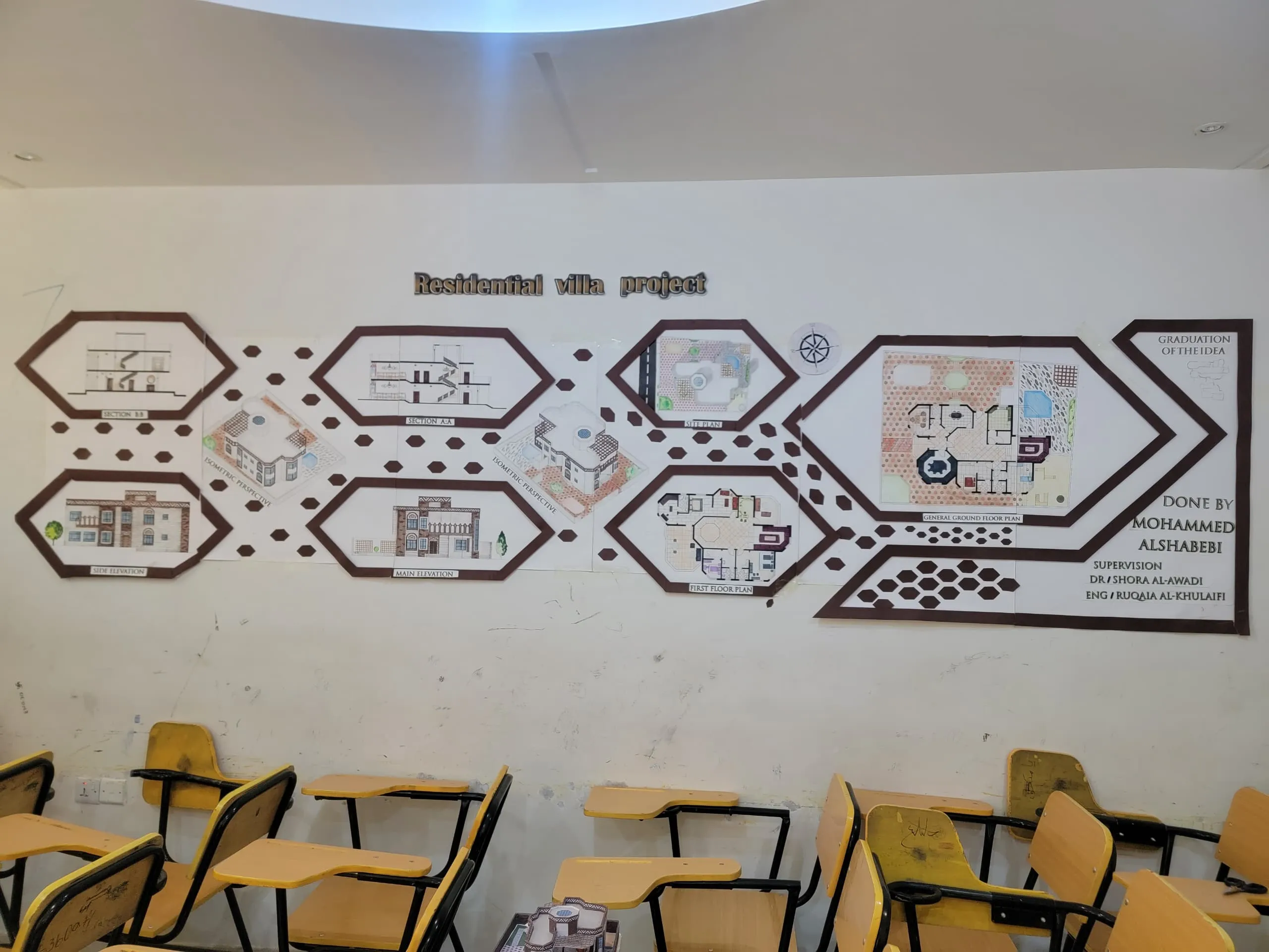 Promising creativity in the first steps of specialization... First-level architecture students submit their projects in the "Architectural Design 1" course.