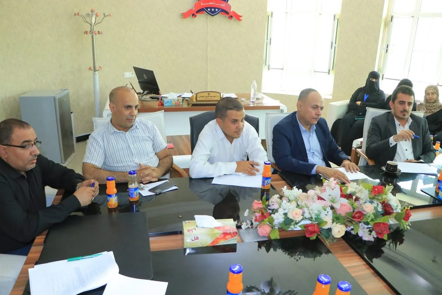 The university leadership held an expanded meeting with the College of Administrative and Financial Sciences staff to discuss the progress of the educational process and preparations for the academic year 1447 AH.