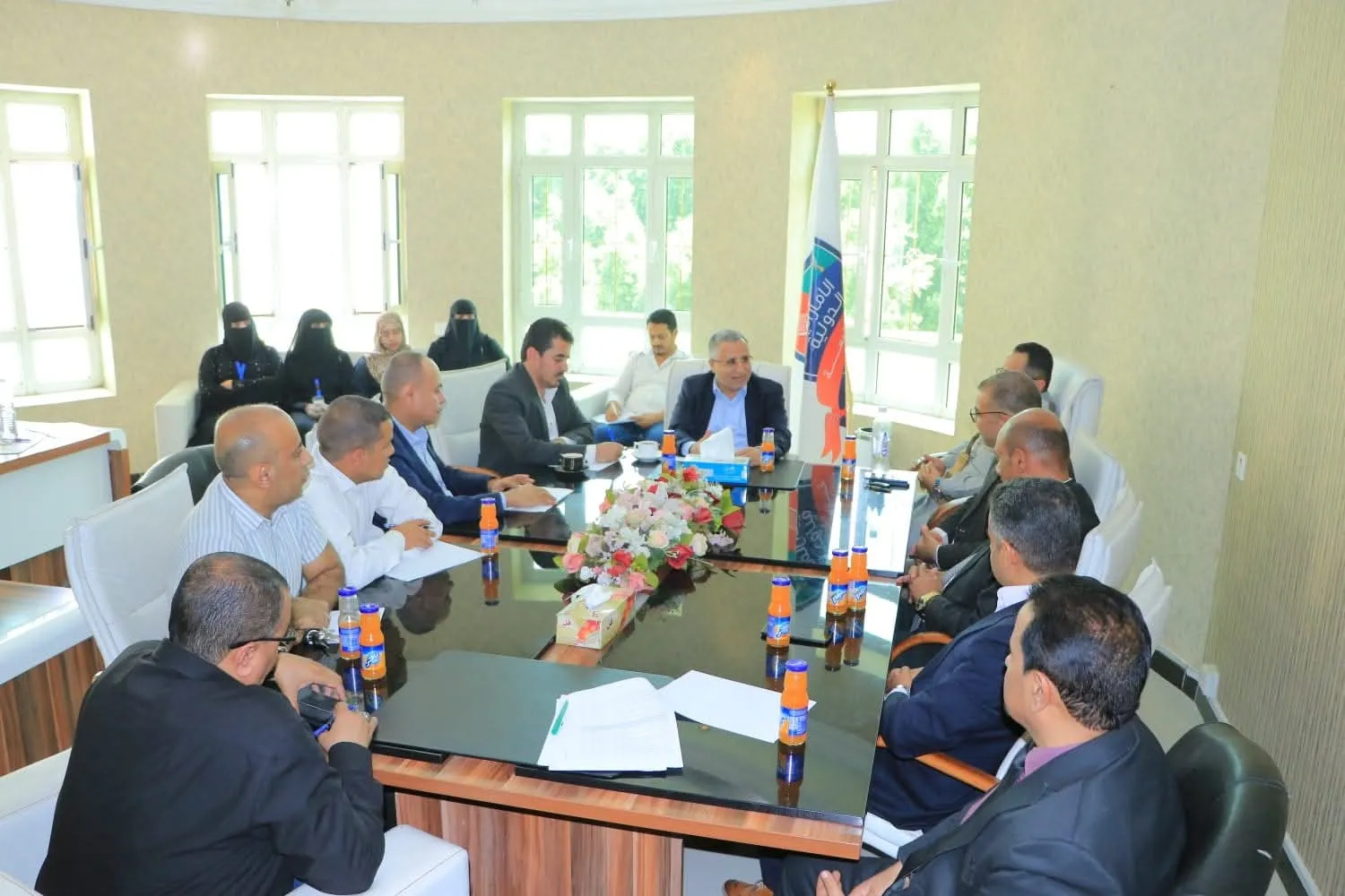 The university leadership held an expanded meeting with the College of Administrative and Financial Sciences staff to discuss the progress of the educational process and preparations for the academic year 1447 AH.