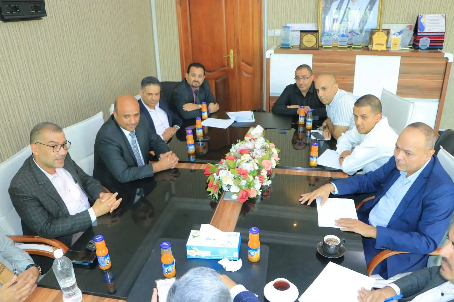 The university leadership held an expanded meeting with the College of Administrative and Financial Sciences staff to discuss the progress of the educational process and preparations for the academic year 1447 AH.