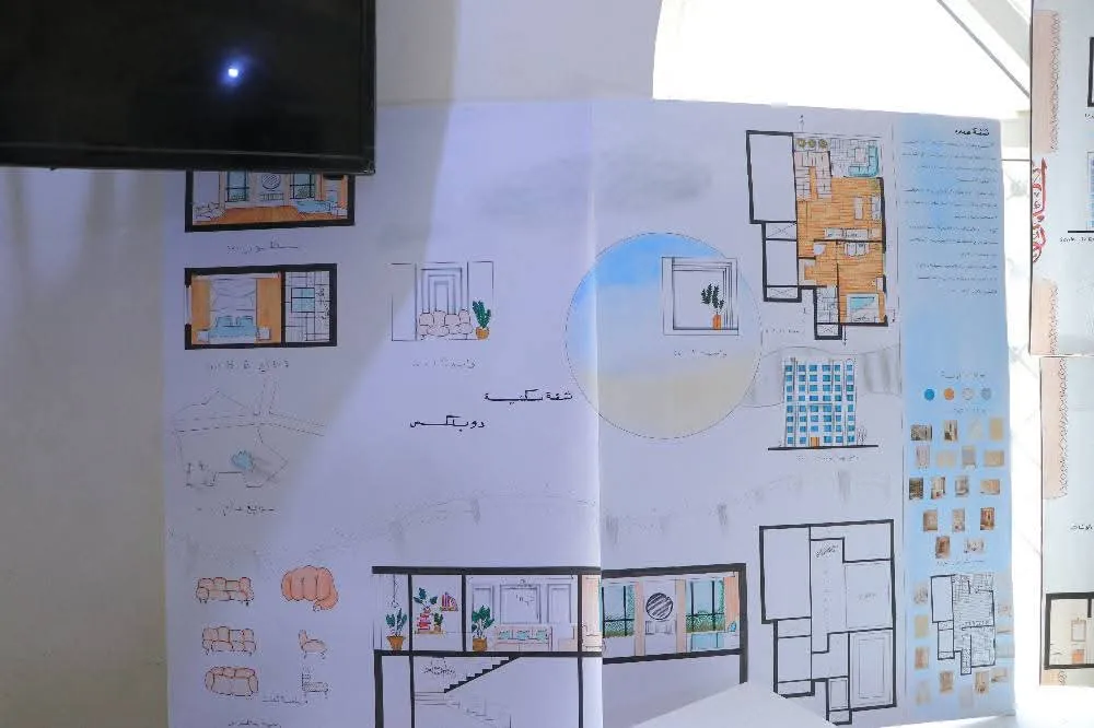 Interior design students showcase their creativity in a discussion of the projects in the "Interior Design 1" course.
