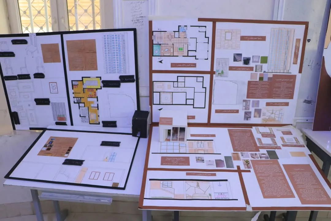 Interior design students showcase their creativity in a discussion of the projects in the "Interior Design 1" course.