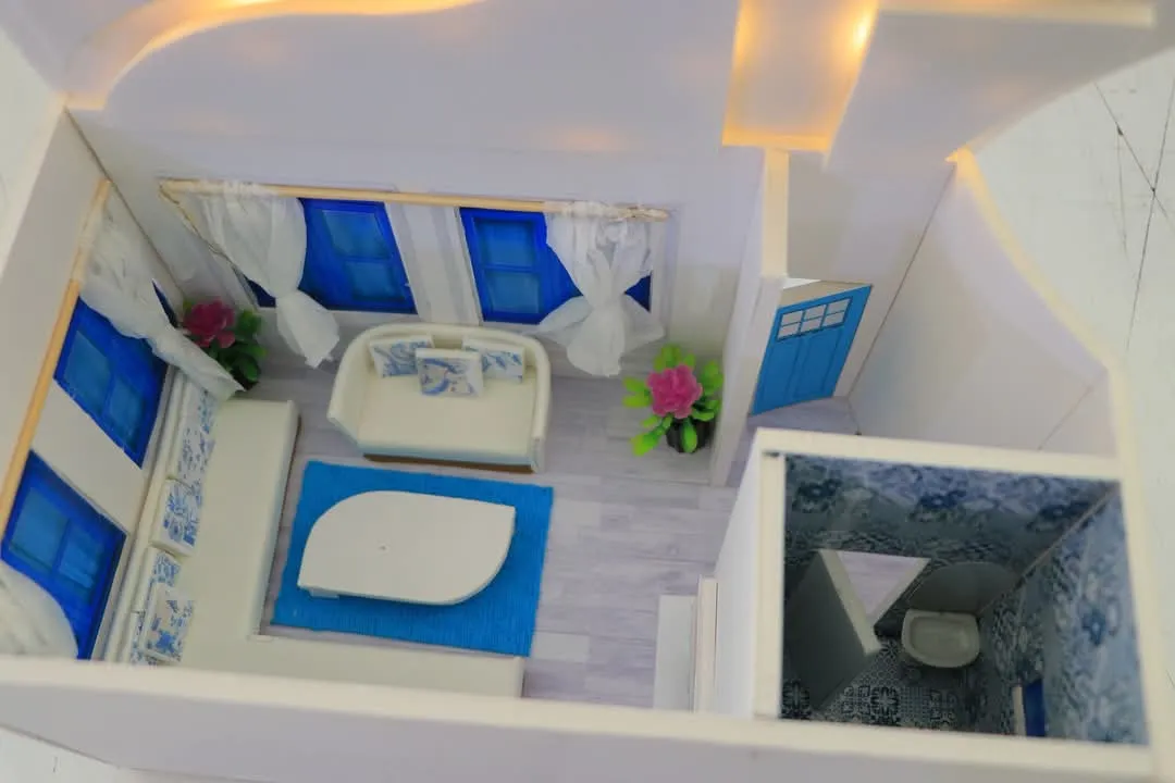 Interior design students showcase their creativity in a discussion of the projects in the "Interior Design 1" course.