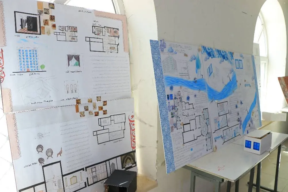 Interior design students showcase their creativity in a discussion of the projects in the "Interior Design 1" course.