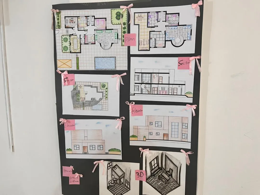 Beginnings that reveal talent: Interior design students