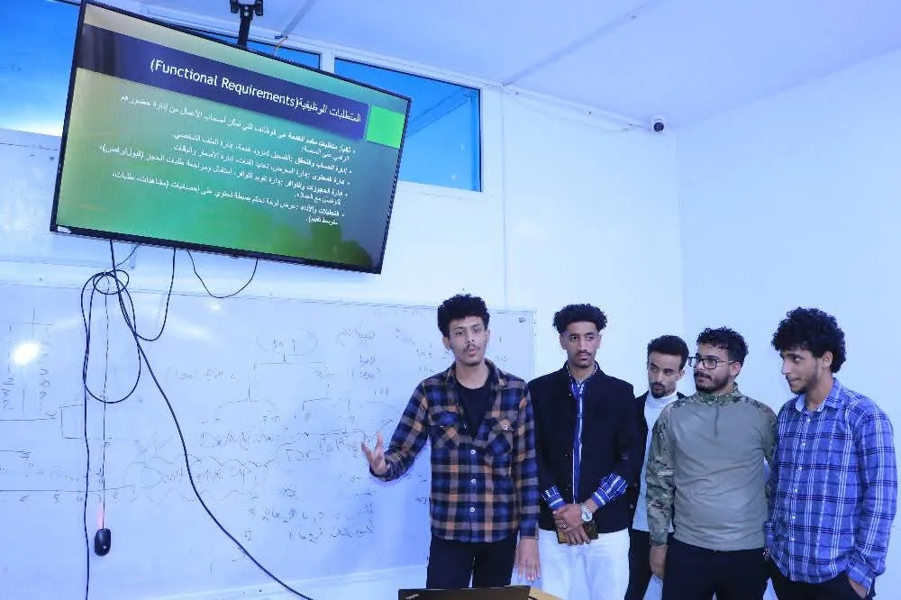 Discussion continues regarding graduation project and research plans at the College of Administrative and Financial Sciences.