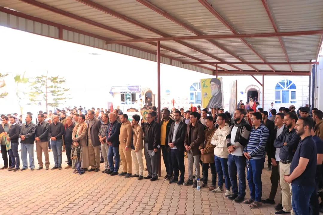 A massive rally by members of the Emirates International University affirming their faith-based identity and supporting the Quran and Palestine.