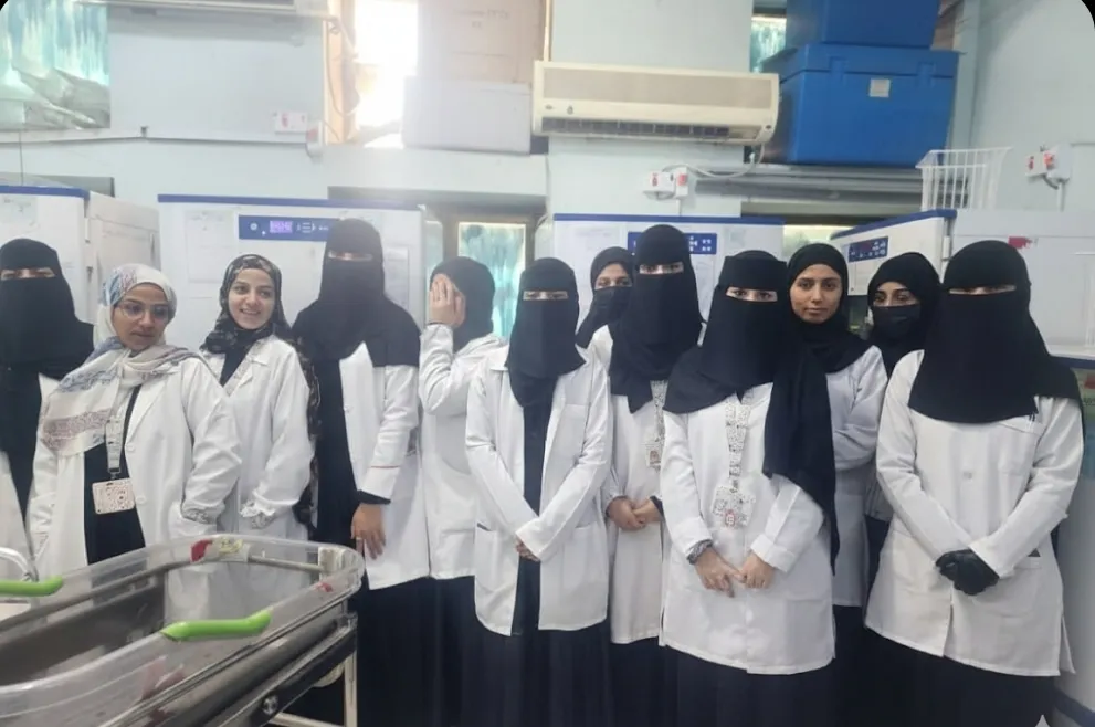The Department of Laboratory Medicine at the Emirates International University conducts a practical scientific visit to the National Blood Transfusion and Research Center
