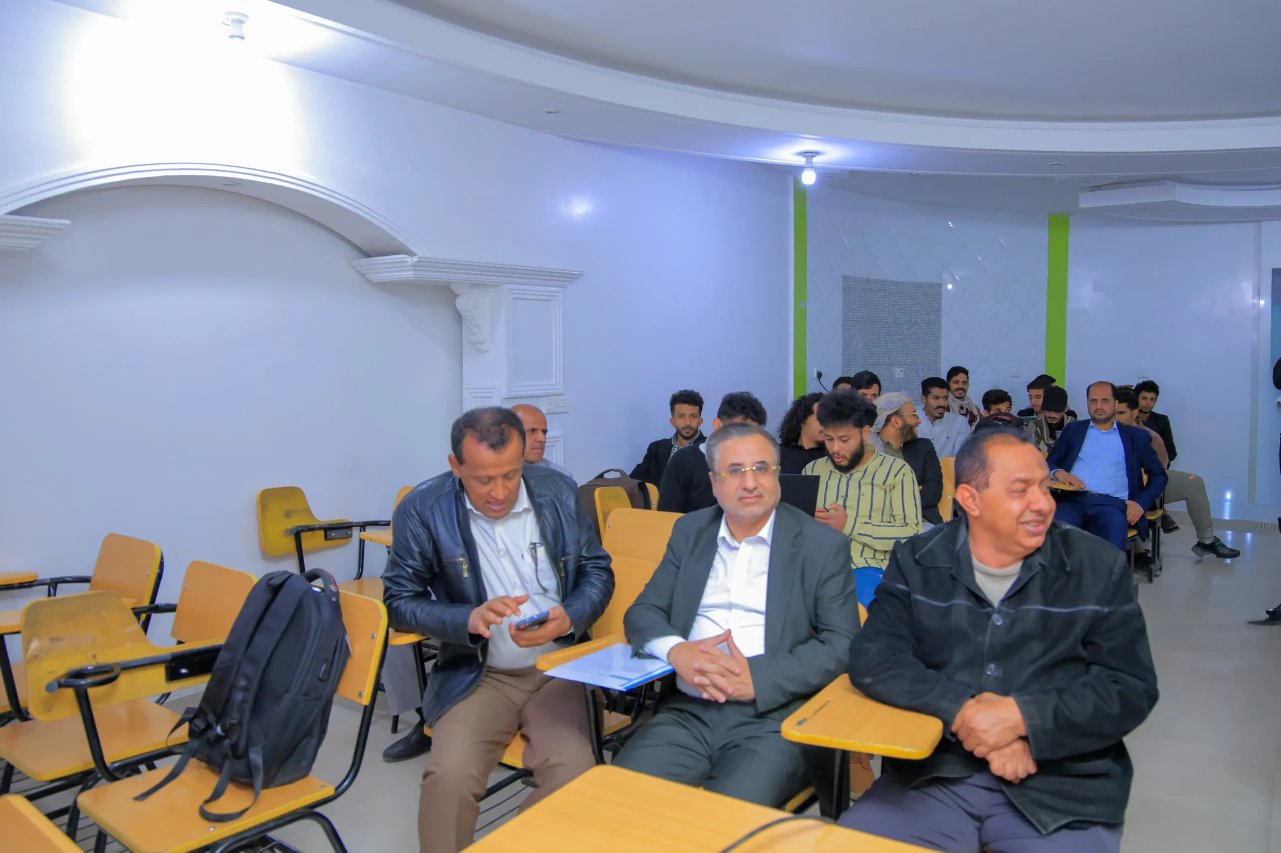 Smart projects are shaping the future... Artificial intelligence students at the Emirates International University discuss groundbreaking scientific innovations.