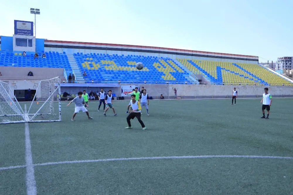The Ramadan football league between university colleges was launched in a uniquely enthusiastic atmosphere.