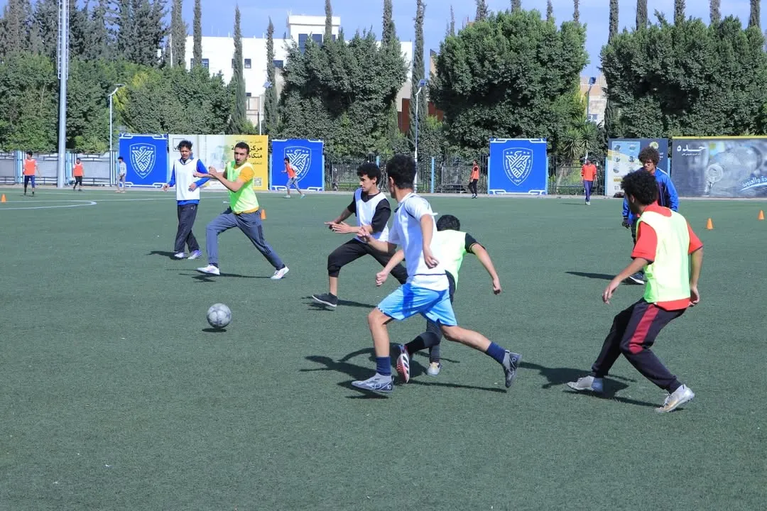 Intense competition on the second day of the Ramadan football league between university colleges