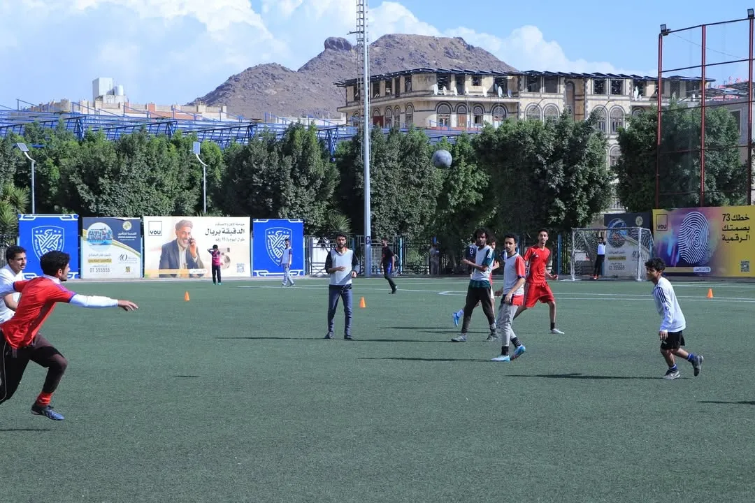 Intense competition on the second day of the Ramadan football league between university colleges