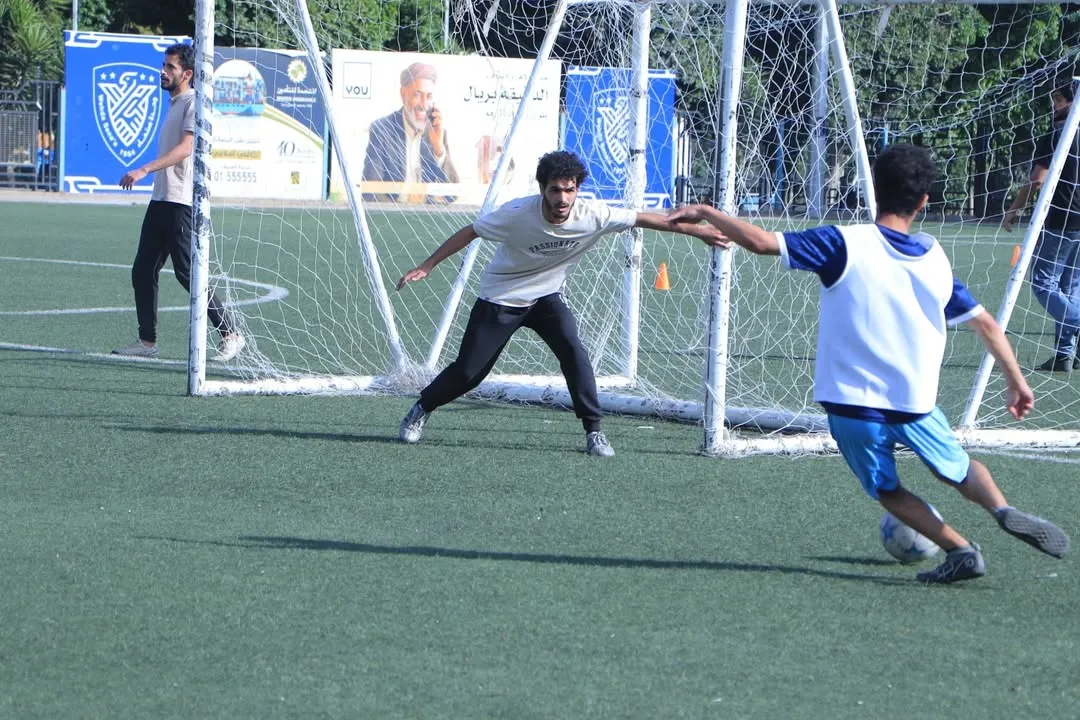 Intense competition in the second leg matches of the Ramadan Football League between university colleges