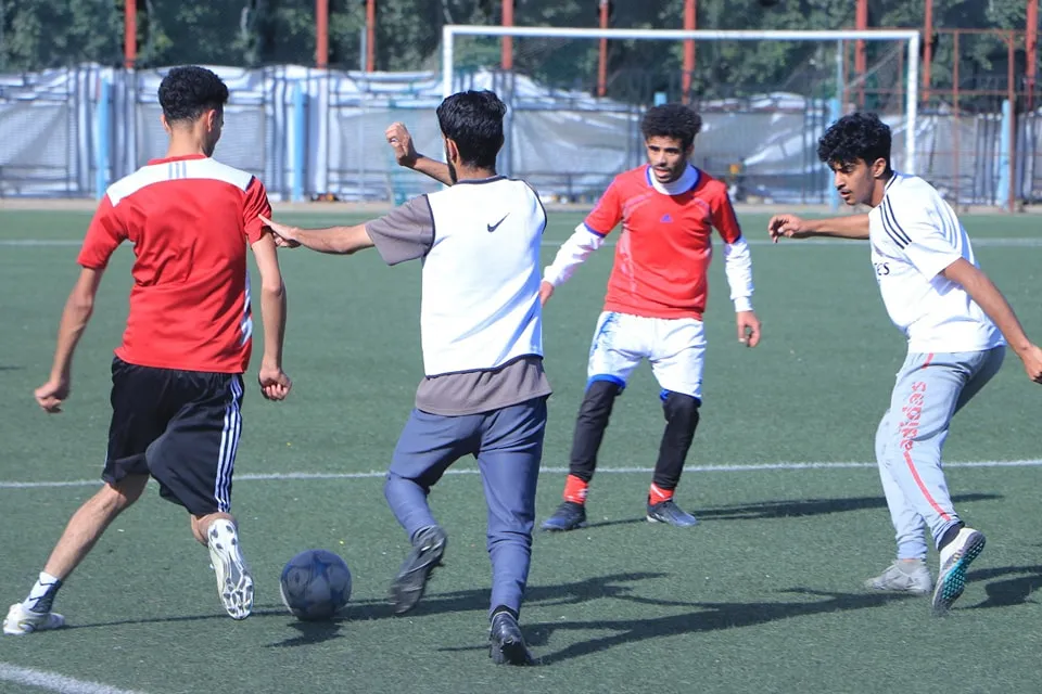 Intense competition in the second leg matches of the Ramadan Football League between university colleges