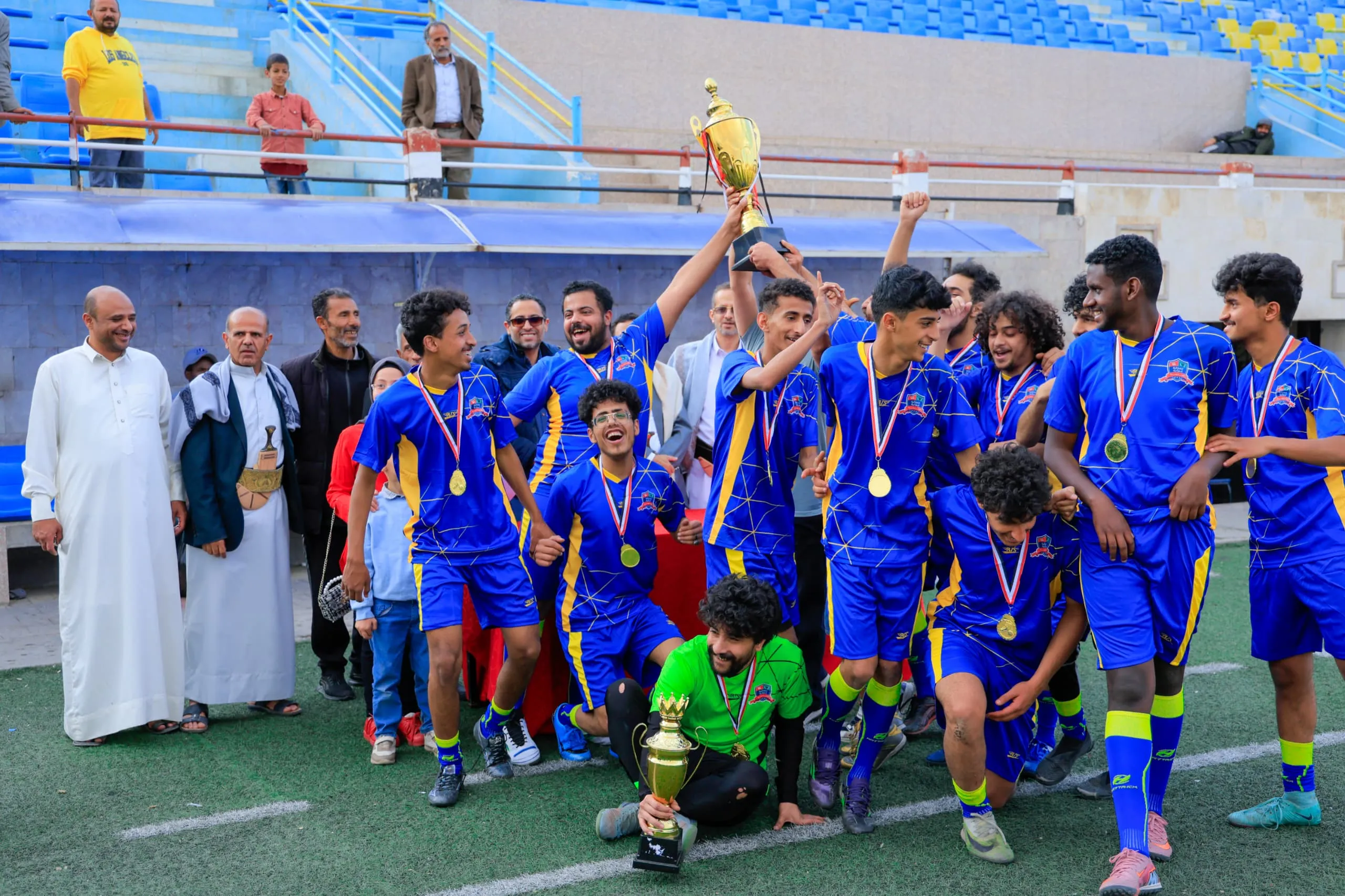 إختتام بطولة الدوري الرمضاني لكرة القدم بين كليات الجامعة بتتويج قسم العلوم المالية والمصرفية بطلاً للبطولة