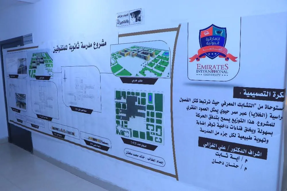 Promising architectural achievements: University architecture students excel in designing a school for gifted students according to international standards and a realistic vision.