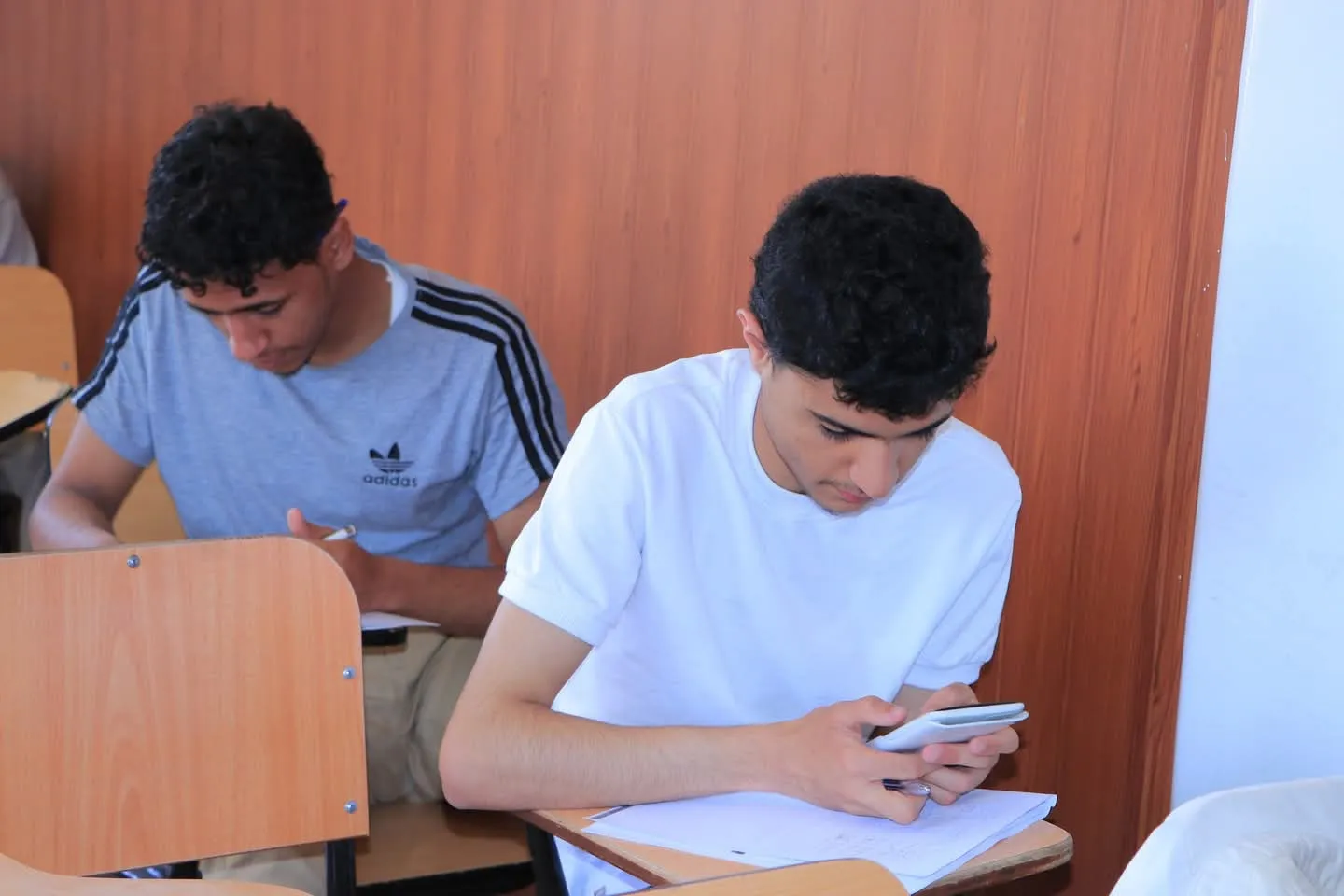 A confident start towards excellence... Final exams for the second semester begin for first-year students at the College of Administrative and Financial Sciences
