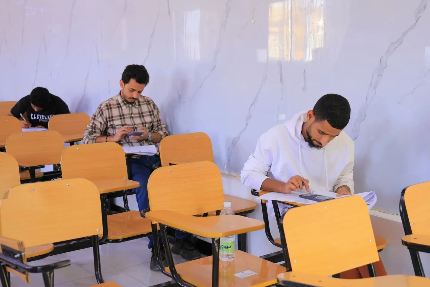 A confident start towards excellence... Final exams for the second semester begin for first-year students at the College of Administrative and Financial Sciences