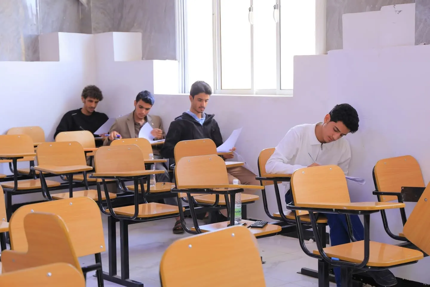 A confident start towards excellence... Final exams for the second semester begin for first-year students at the College of Administrative and Financial Sciences
