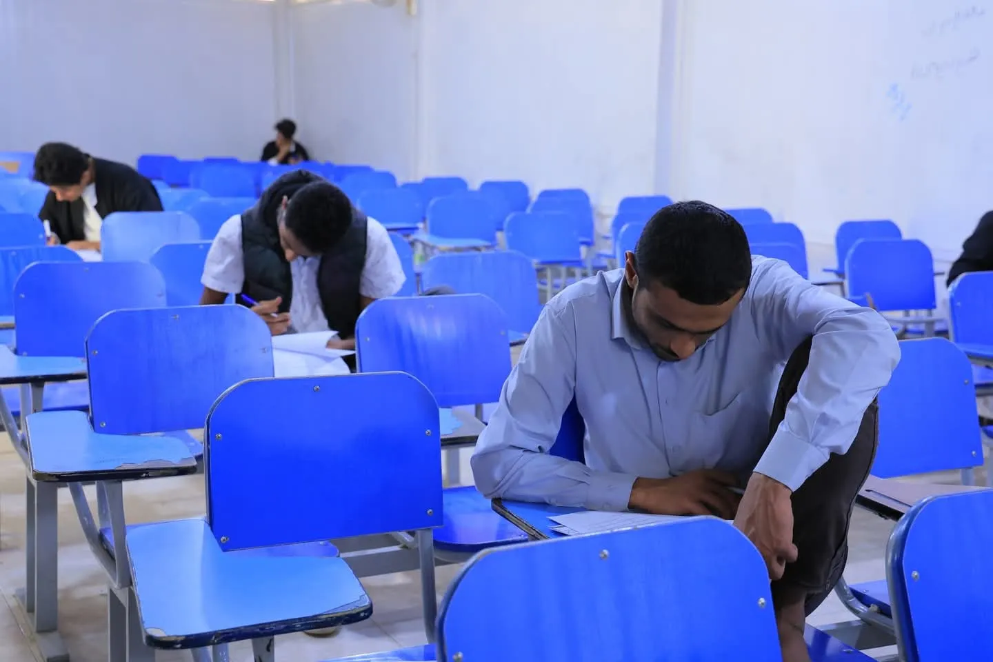 A confident start towards excellence... Final exams for the second semester begin for first-year students at the College of Administrative and Financial Sciences