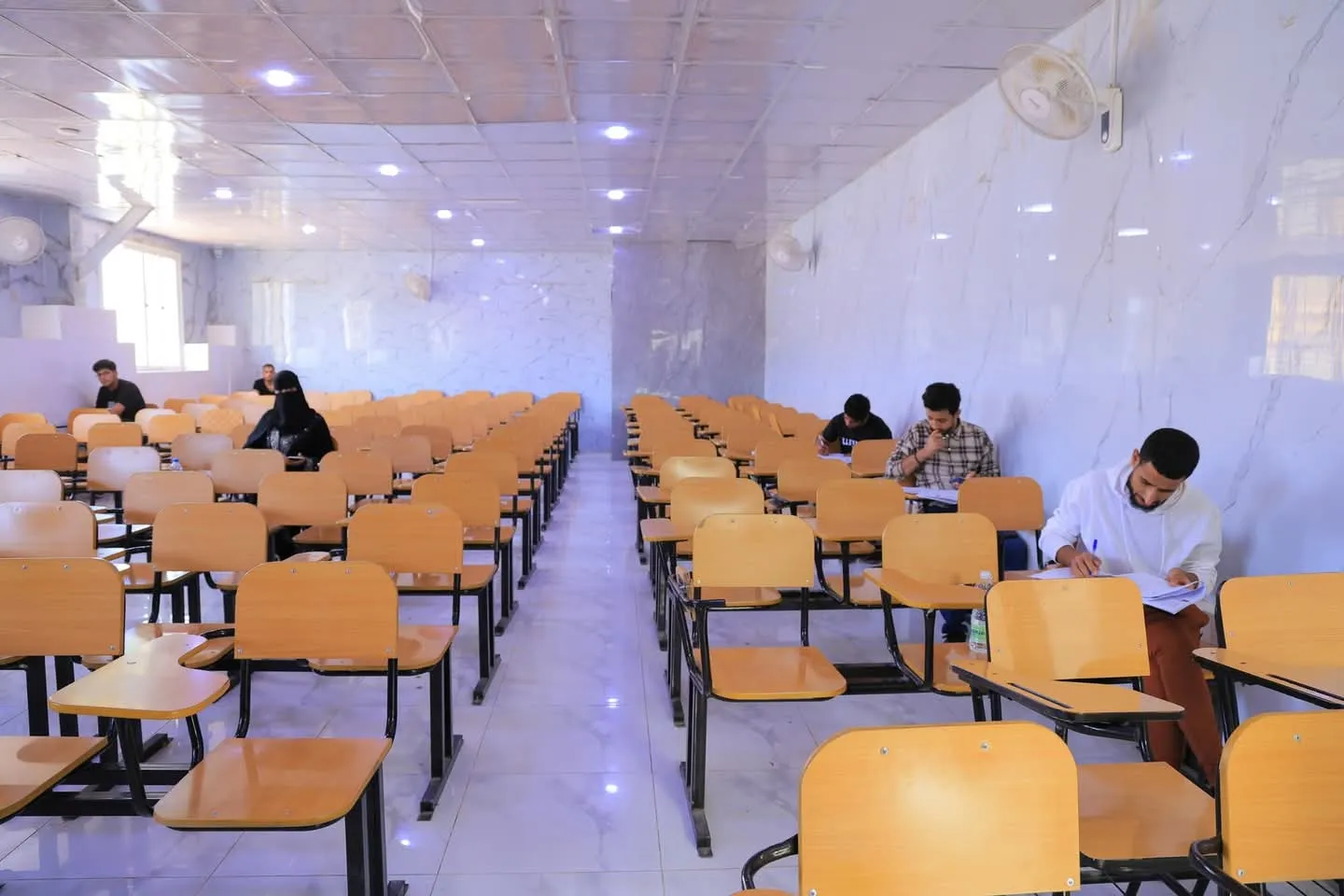 A confident start towards excellence... Final exams for the second semester begin for first-year students at the College of Administrative and Financial Sciences