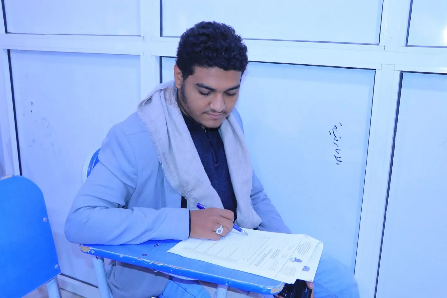 A confident start towards excellence... Final exams for the second semester begin for first-year students at the College of Administrative and Financial Sciences