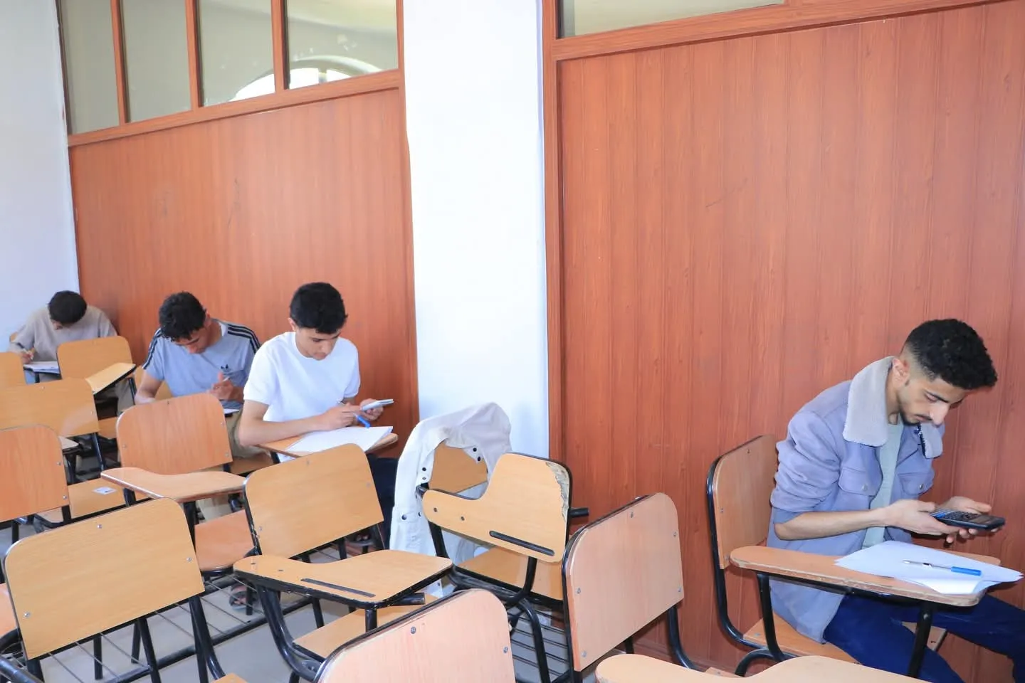 A confident start towards excellence... Final exams for the second semester begin for first-year students at the College of Administrative and Financial Sciences