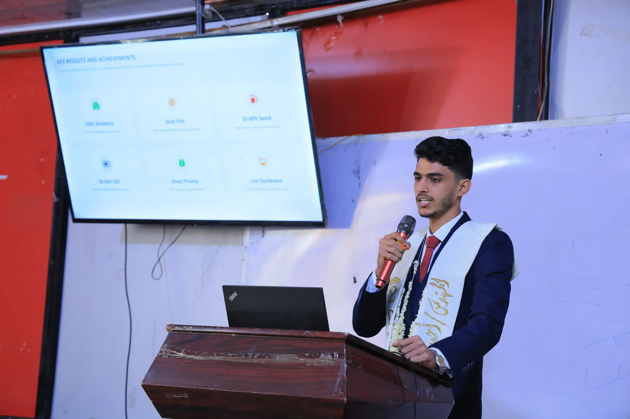 A promising engineering innovation from the UAE University: Mechatronics students present a smart project for managing hybrid energy and lighting rural Yemen with renewable energy.