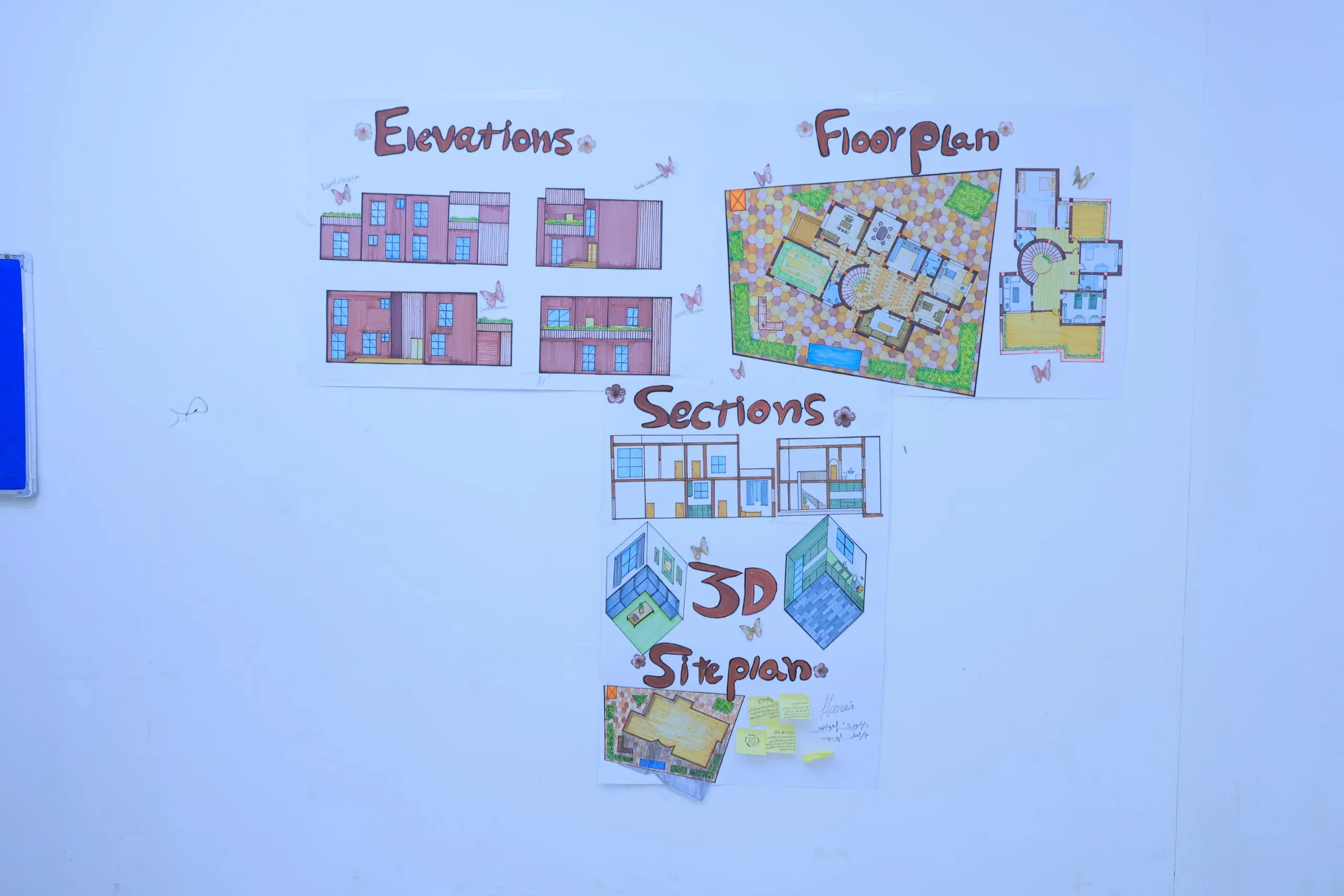 Promising innovations in the world of design: First-year students in the Interior Design Department present residential villa projects with an innovative, modern vision.