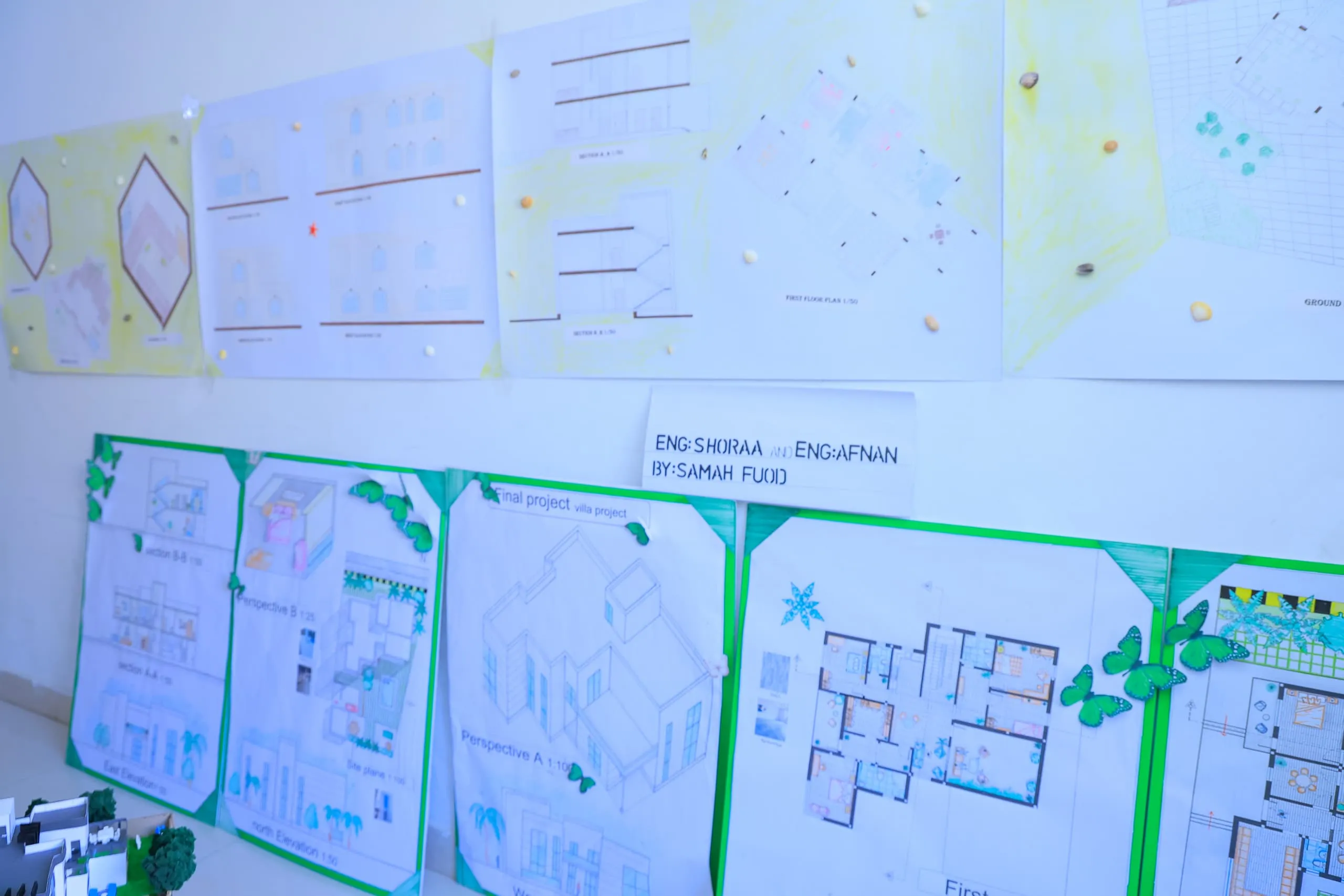 Promising innovations in the world of design: First-year students in the Interior Design Department present residential villa projects with an innovative, modern vision.