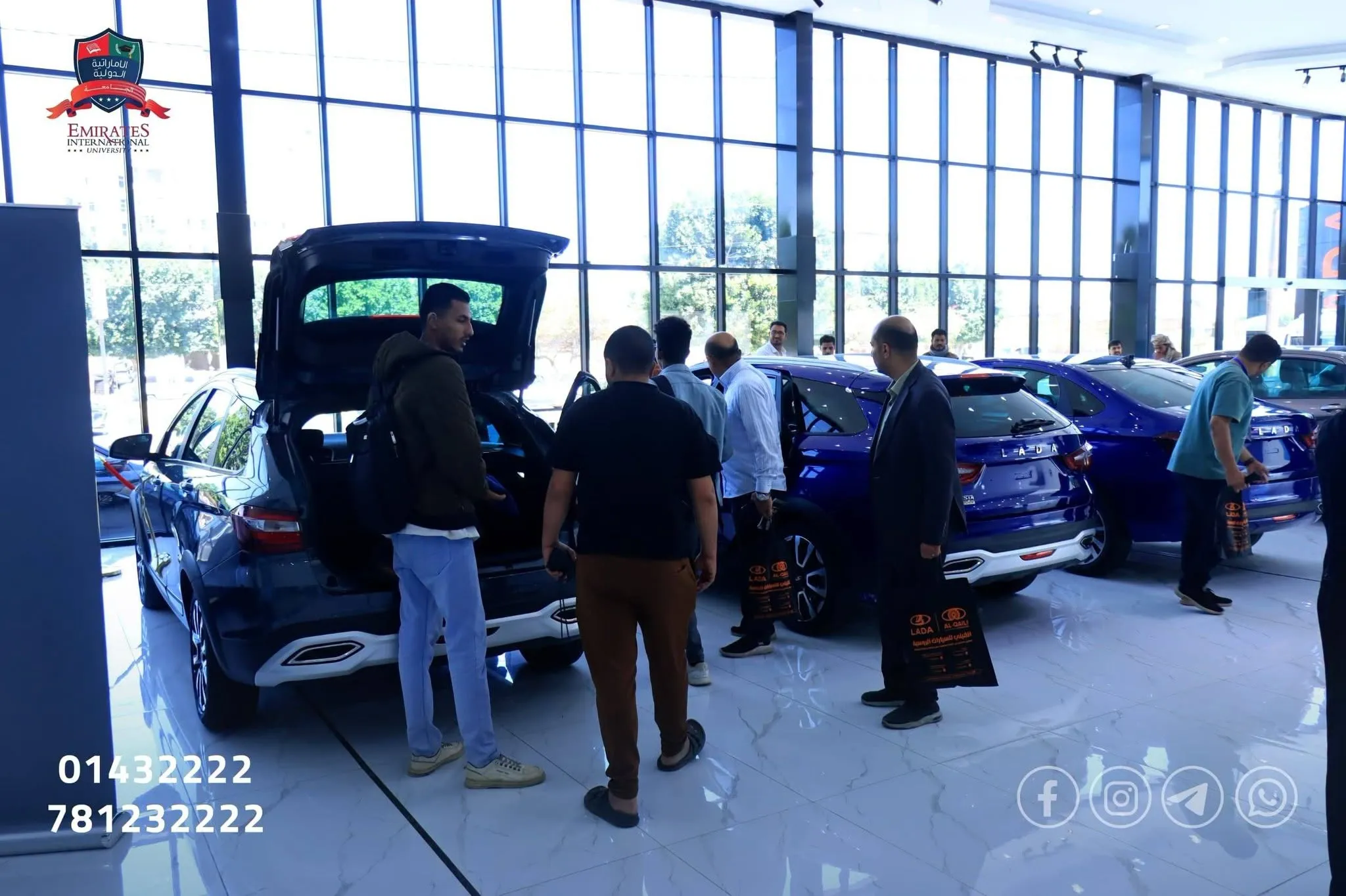 كلية الهندسة وتكنولوجيا المعلومات بالجامعة الإماراتية الدولية تنظم زيارة إلى شركة لادا للسيارات