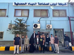 زيارة علمية لطلبة إدارة الأعمال الدولية المستوى الثالث إلى شركة أروى لصناعة المياه المعدنية (مصنع شملان)