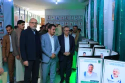 The photo and sculpture exhibition saw a large turnout on its second day as part of the annual commemoration of the martyr at the Emirates International University.