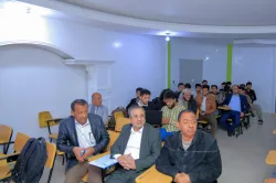 Smart projects are shaping the future... Artificial intelligence students at the Emirates International University discuss groundbreaking scientific innovations.