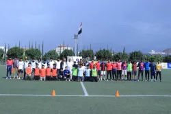 The excitement reaches its peak in the semi-finals of the Ramadan football league between university colleges.