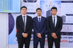 When ideas become cultural landmarks... Civil engineering students at the UAE University create the futuristic business tower “AXIS BUSINESS TOWER”
